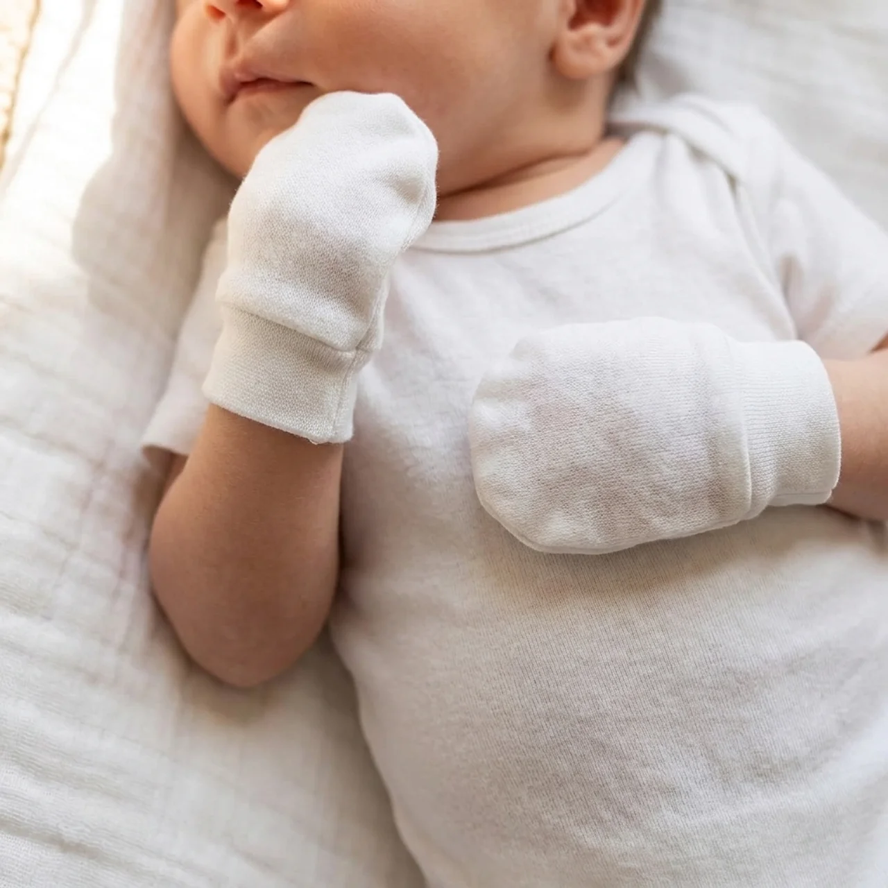 Zibblo No-Scratch Baby Mittens 6-Pack — Soft Cotton Mittens for Newborns