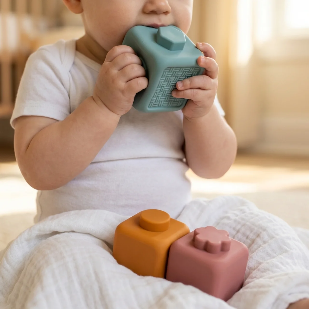Zibblo Soft Building Blocks — Sensory Stacking Toy for Babies 6-12 Months