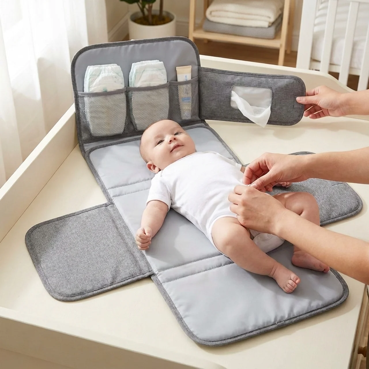 Zibblo Portable Diaper Changing Pad — Waterproof Foldable Travel Mat