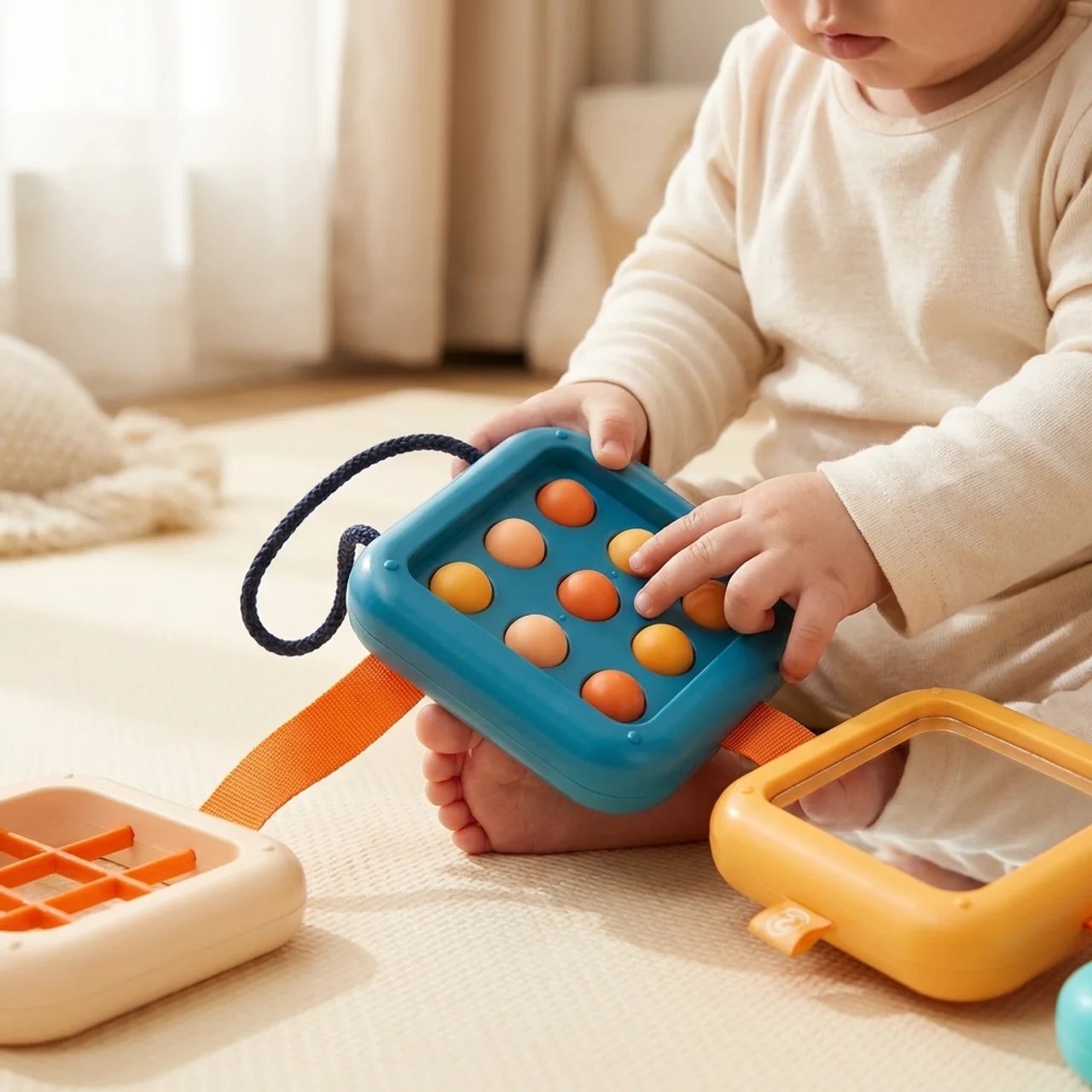 Zibblo 7-in-1 Montessori Activity Cube — Sensory Busy Toy for Toddlers