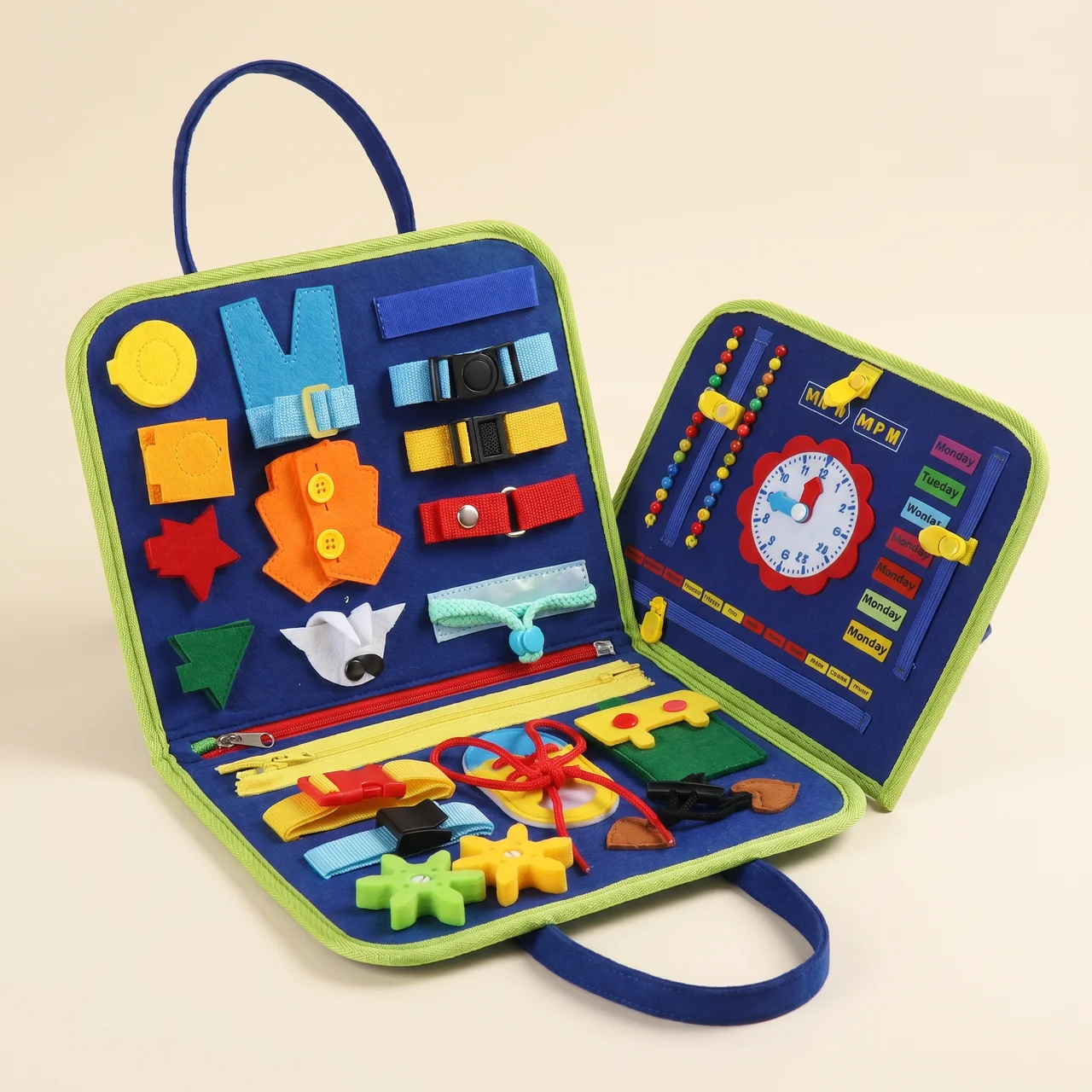 Zibblo Montessori Busy Board — Sensory & Fine Motor Learning Toy for Toddlers