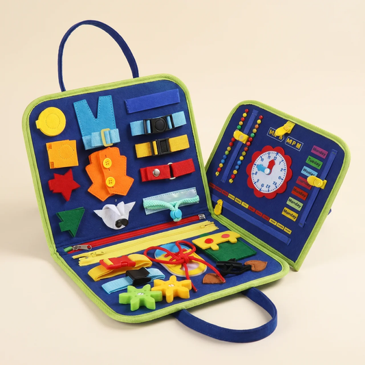 Zibblo Montessori Busy Board — Sensory & Fine Motor Learning Toy for Toddlers