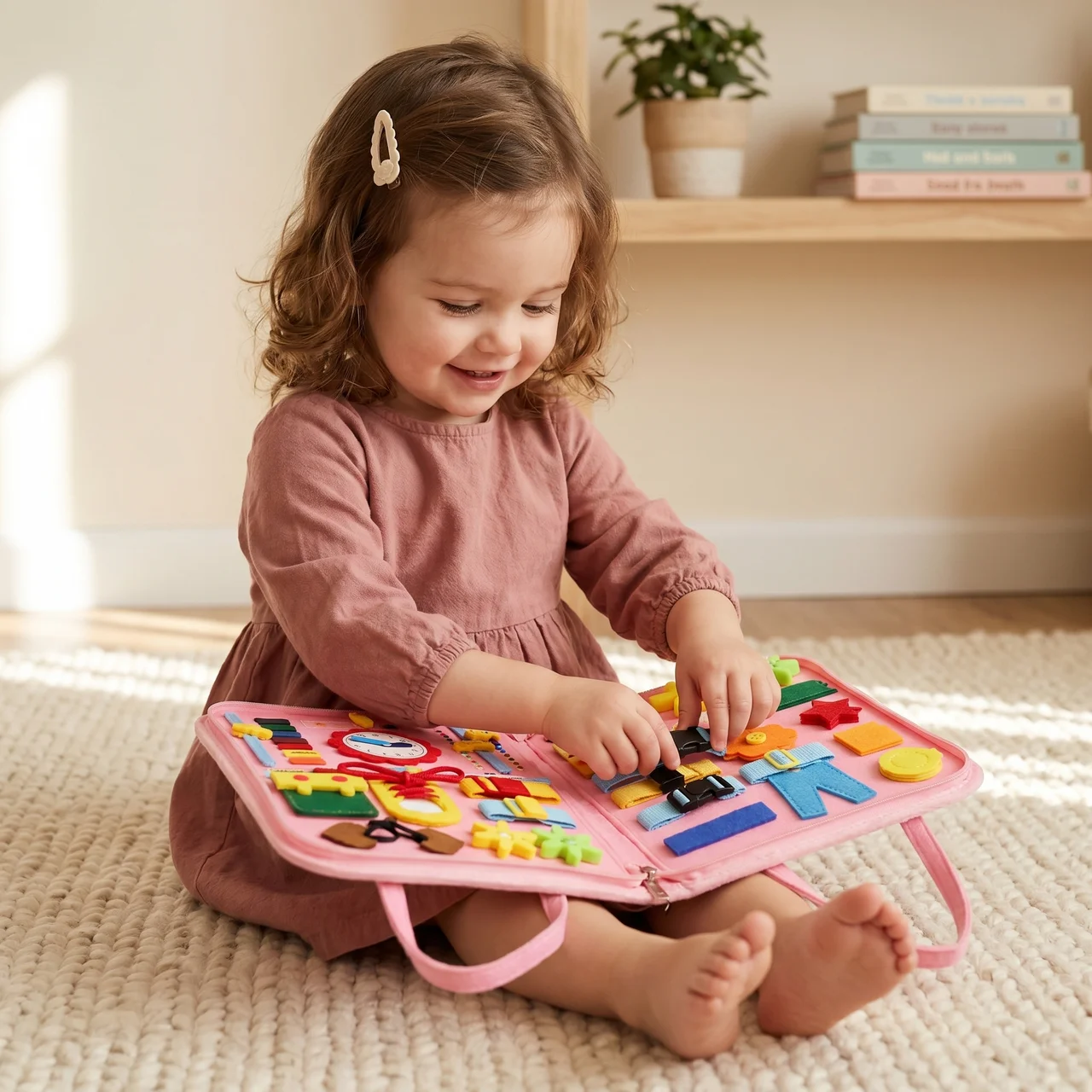 Zibblo Montessori Busy Board — Sensory & Fine Motor Learning Toy for Toddlers